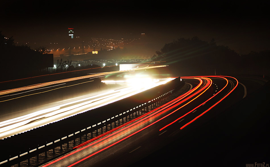 Droga szybkiego ruchu - S1 w nocy