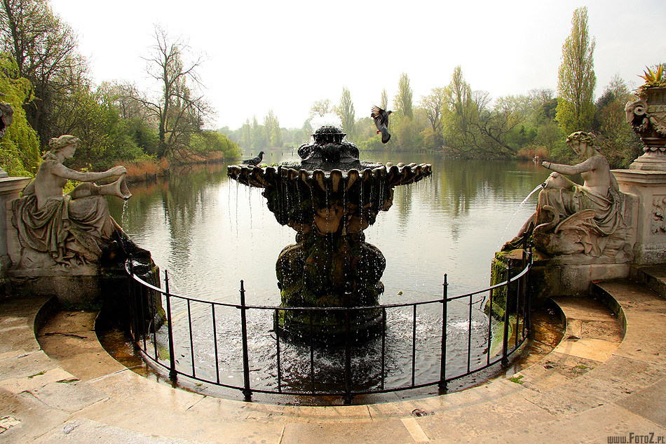Bajkowa Fontanna - hyde park london, park w londynie, natura, zieleń, kwiaty, przyroda, malowniczy