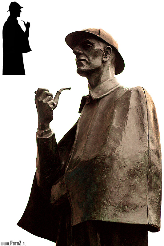 Sherlock Holmes - pomnik - uczony, odkrywca, Szerlok Holmes, zabytki, popiersie