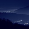 g�ry we mgle, mglista zima noc� - Podbeskidzie noc�