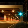 obwodnica wschodnia w nocy, samochody w tunelu noc� - Tunel wschodni