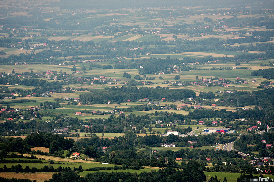 Ustroń - panorama - zdjęcie Ustronia z góry, widok miasta