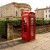 Devizes, Wiltshire, Anglia, angielska Architektura, czerwona budka telefoniczna - Budka - Market Place