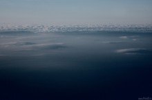 samolot, chmury, horyzont, oboki, zimne widoki chmur,  - Tafla chmur nad oceanem