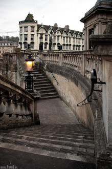 Baht, Somerset, Avon, architektura, zabytki, architektura romańska, styl georgiański - Inspirujące schodki