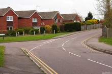 Devizes, Wiltshire, Anglia, angielska Architektura, budynki z cegły - Osiedle domków