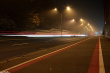 ulica partyzantów nocą - Partyzantów we Mgle