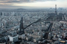 szeroki widok na Pary z wieowca - Panorama Parya