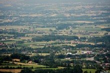 zdjcie Ustronia z gry, widok miasta - Ustro - panorama