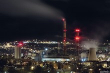 elektrociepownia, kominy, widok z gry, zdjcie z wysoka - Industrialne Bielsko