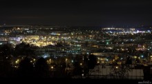 widok w centrum nad dachami, zdjcie miasta z gry - Panorama centrum Bielska-Biaej