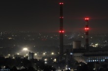 elektrociepownia, kominy, widok z gry, zdjcie z wysoka - Industrialne Bielsko